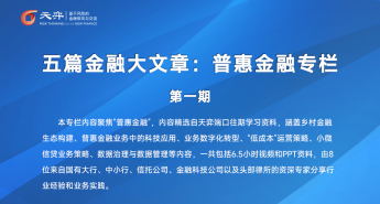 五篇金融大文章：普惠金融专栏第一期